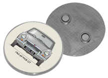 MGB GT (disc wheels) 1965-69 Round Fridge Magnet